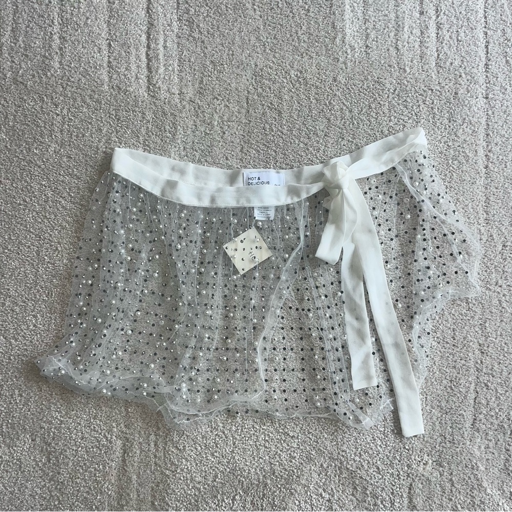 Hot & Delicious White Sheer Sarong